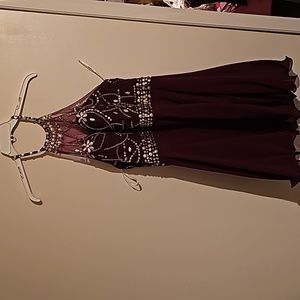 Burgundy homecoming dress